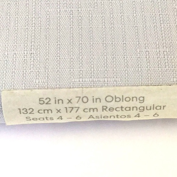 Bed Bath & Beyond Essentials Gray Tablecloth, Dual Fit, Oblong or Rectangular. - Picture 4 of 7